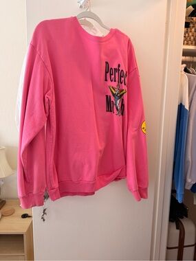 Boys Lie Pink "Perfect Match" Graphic Sweatshirt